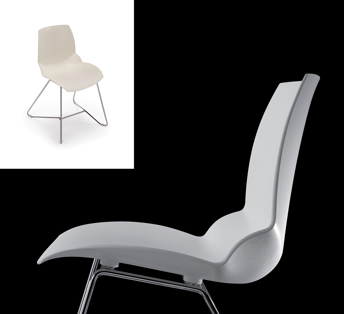 Sedia KALEIDOS bianca